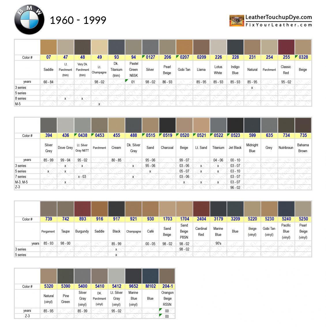 Taupe Color Chart Sample